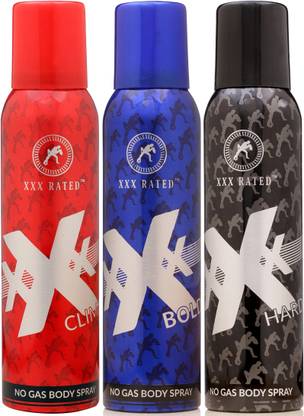 XXX Rated Bold, Hard & Climax Deodorant Spray  -  For Boys & Girls