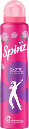 Spinz Exotic Perfumed Deo, 24 Hours Long Lasting Freshness Deodorant Spray  -  For Women