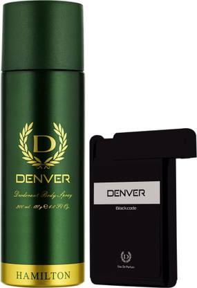 DENVER Deo & Black Code Pocket Perfume Combo Deodorant Spray  -  For Men