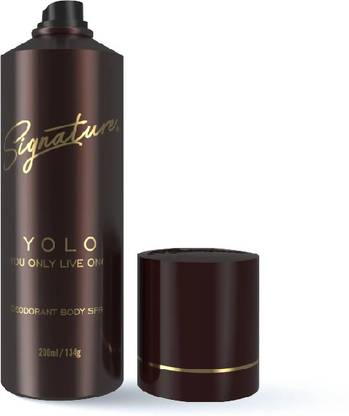 Signature Yolo Long Lasting Fragrance Skin Friendly Deodorant Body Spray - For Men
