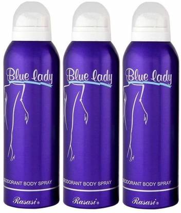 RASASI blue lady deo pack of 3 Body Spray  -  For Men & Women