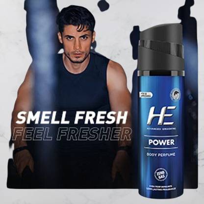 HE Power advance power body perfume zero gas (120ml*2) Body Spray  -  For Men