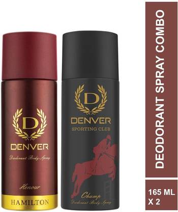 DENVER Hamilton Honour 165 ml & Champ 165 ml Combo Deodorant Spray  -  For Men
