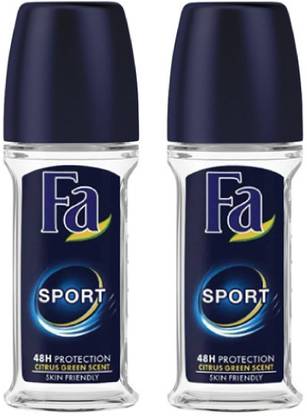 FA Sport Deodorant Roll On (Pack Of 2) - 50ml Deodorant Roll-on  -  For Men