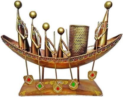 1 Compartments Iron Family Boat Metal Pen Stand used to store pens pencils or other stationary items