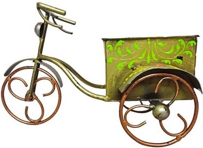1 Compartments Iron Cycle Rickshaw Metal Pen/Mobile Stand
