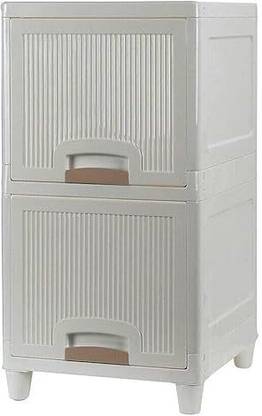 Eleven Cupboard Drawer Storage Box Modular Drawer Storage Box (2 Layer) Plastic Free Standing Chest of Drawers