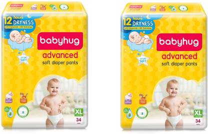 babyhug Advanced Pant Style Diaper - Extra Large (34 pieces) - ( Pack of 2 ) - XL