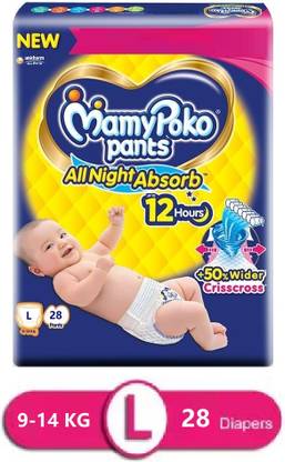 MamyPoko All Night Absorb Standard Baby Diaper Pants Large Size - L