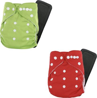 Jaydison Adjustable 100% Cloth Button Diaper Reuse Nappy & Insert 0-24m RGB-MLs2 - M - L