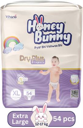 HONEY BUNNY Baby Diaper Pants Super Soft Dry Plus 12 Hour protection - XL - XL