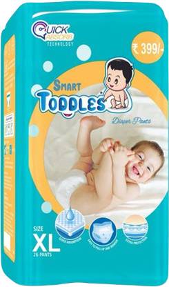 TODDLES Baby Diaper Pants 26 (Size - XL) With Quick Absorption Technology - XL