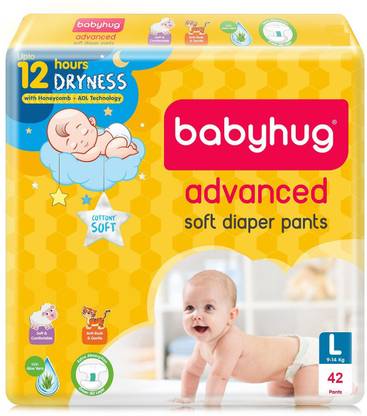 Babyhug Advanced Pant Style Diapers Small (S) Size - 42 Pieces