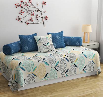 SHOMES Cotton Floral Diwan Set
