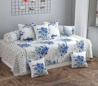 DECOR VATIKA Polycotton Floral Diwan Set