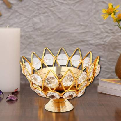SBBCO Brass, Crystal Table Diya