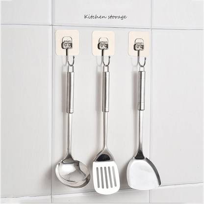 WebDealz 1 Set of 8 Adhesive Kitchen/Bathroom/Cabinet Multi-Function Utility Hook X8.182 Hook 8