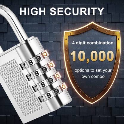 Triangle Ant ™4 Digit Metal Number Lock Small Bag Travel Luggage Resettable Password Lock Padlock
