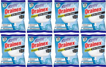 caster drainex instant Powder Drain Opener (pack of 8) Powder Drain Opener