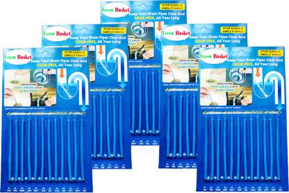 Grow Basket Drain Cleaning Stick for Sink Prevents Build Up Blockages Bad Smell in Kitchen Crystal Drain Opener