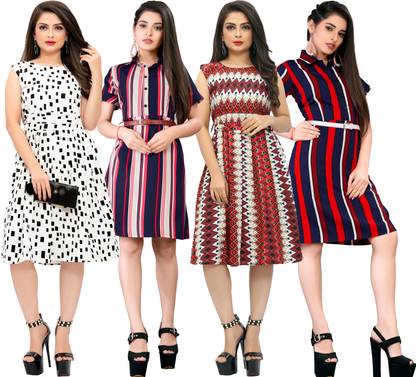 Women Skater Multicolor Dress