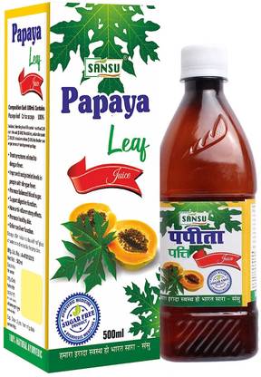 Sansu Papaya Leaf Help Symptoms Dengue Fever, Blood Platelet level 500ml
