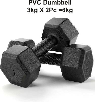 Dee Fit Hex Shape PVC Set Fixed Weight Dumbbell