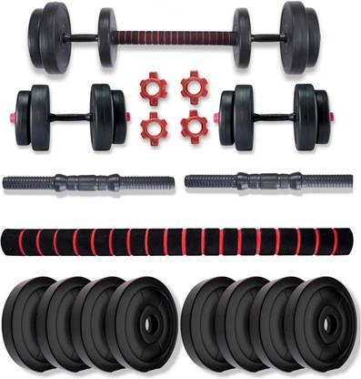 WILORA 10 kg 10KG 3 in 1 Convertible Dumbbells & Barbell Home Gym Set Kit For Home Workout Home Gym Combo