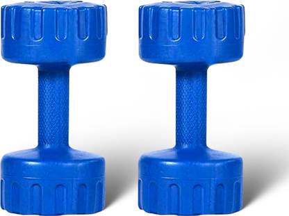 anythingbasic. PVC 10Kg Dumbbell Set (22.04LB) | Includes 2 x 5Kg (11.02LB) | Blue Fixed Weight Dumbbell