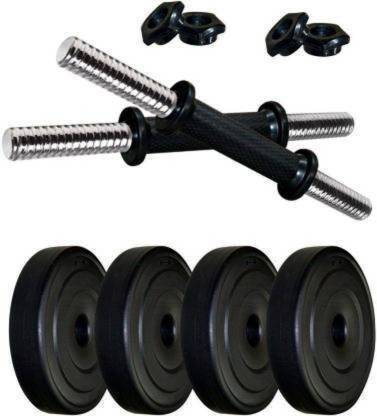 lifecare products 2.5 kg 4 pvc plate + 2 dumble rodd best home gym Adjustable Dumbbell