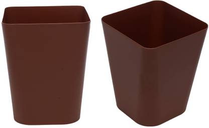 Gluman Open-Top Waste Bin for Home and Office ( 7 Litre Bin x Pack of 2 ) PP (Polypropylene) Dustbin