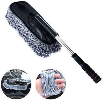 moltera Telescopic Car Wax Drag Nano Fiber Car Wash Brush Car Dusting Tool Wet and Dry Duster