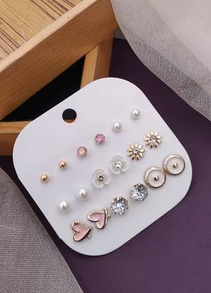Cubic Zirconia Alloy Stud Earring