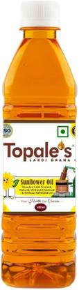 Topale's Lakdi|Wood Pressed Virgin Sunflower |Massage|Kachi Ghani/UnrefindNatural Sunflower Oil PET Bottle