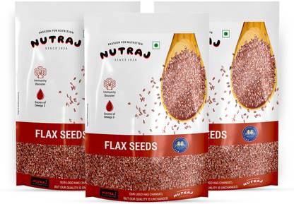 Nutraj Flax Seeds 600g (200g x 3), Seeds for Eating, Unroasted Brown Flax Seeds  (3 x 66.67 g)