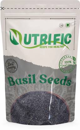 Nutrific Raw Basil Seeds | Sabja Falooda Seeds | Basil Seed for Weight Loss Basil Seeds