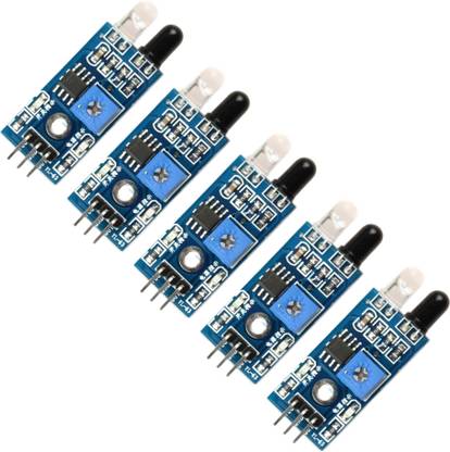 Floricx IR Sensor Module with LM393 10-38kHz Adjustable Frequency Pack of 5 IR Sensors