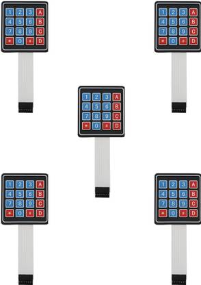 R&D 4 x 4 Matrix Array 16 Key Membrane Switch Keypad Keyboard for Arduino pack of 5 Electronic Components Electronic Hobby Kit