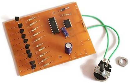 ERHIndia 1 Pc 10 Channel with Tone LED Chaser Circuit Board with CD4017 555 Electronic Components Electronic Hobby Kit