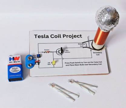 Esptronics Electric Generator Working Model Tesla Coil Project Class 12, 10 Students