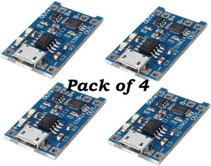 EASTRA 4, 5V 1A 18650 Lithium Battery Charging Board TP4056 Lithium USB Charge Module Electronic Components Electronic Hobby Kit