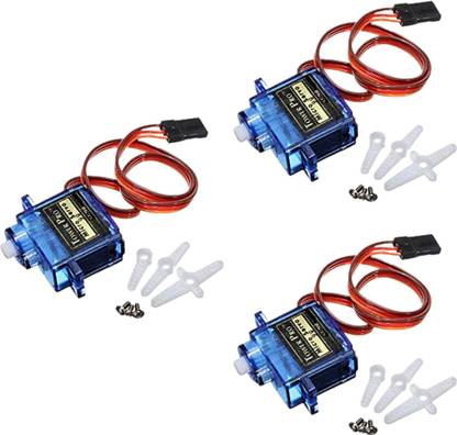 Floricx Floricx SG90 Micro Servo Motor - High Torque, Low Noise, 180° Rotation Pack of 3 Servo Motor
