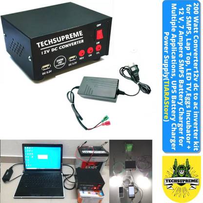 TechSupreme 200 W Converter 12v dc to ac inverter & 12 V, 7 Ampere SMPS,UPS Battery Charger Electronic Components Electronic Hobby Kit