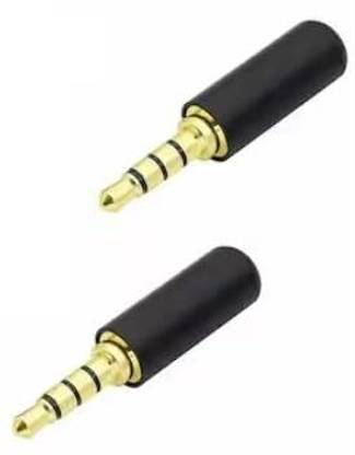 ERHIndia 2 Pcs 3.5 mm Stereo Aux Pin 4 Pole Metal for Audio Output, Audio Input, Hands Electronic Components Electronic Hobby Kit