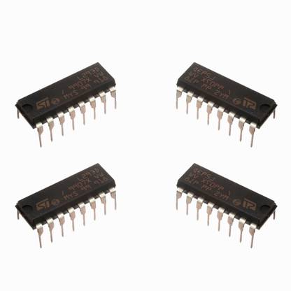 EASTRA (Pack of 4 Pc) L293D DIP 16-pin IC Stepper Motor Drivers Controllers (Black) Electronic Components Electronic Hobby Kit