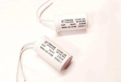 DIYtronics 2 Pcs 2.5 mfd Fan Capacitor for Ceiling Fan 2.5 Micro Farad Capacitor 220-240v Power Supply Electronic Hobby Kit