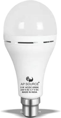 AP Source 9W Round B22 Inverter Bulb (Pack of 1) 3 hrs Bulb Emergency Light