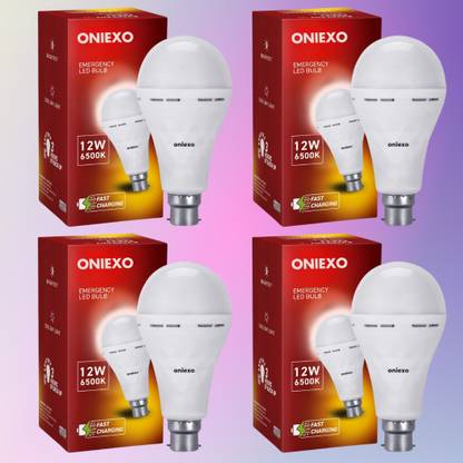 ONIEXO Emergency LED Charging Bulb-12W-02 4 hrs Bulb Emergency Light