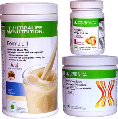 HERBALIFE Weight Loss Combo: Formula 1 Nutritional Shake+Protein Powder+Afresh Drink Energy Drink