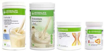 HERBALIFE FORMULA 1 KULFI + AFRESH CINNAMON + SHAKEMATE + PROTEIN 200 GRAM Nutrition Drink